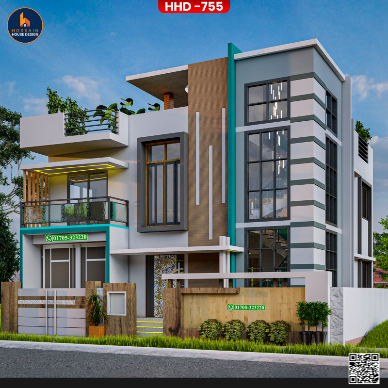 HHD755 Premium Duplex House Design in Banddar, Narayanganj | Elegant 2 Storied Home for Modern Living in Bangladesh