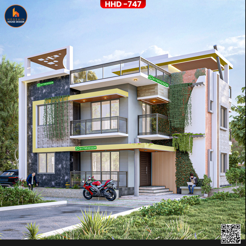 HHD 747 – Duplex House Design in Faridgonj, Chandpur | RCC Home Design ...