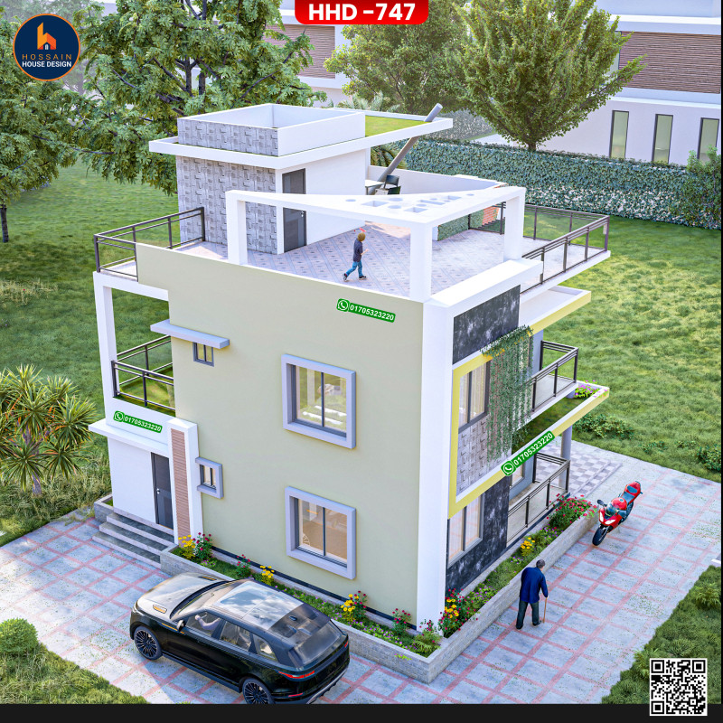 HHD 747 – Duplex House Design in Faridgonj, Chandpur | RCC Home Design ...