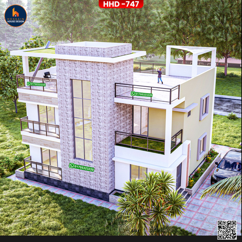 HHD 747 – Duplex House Design in Faridgonj, Chandpur | RCC Home Design ...