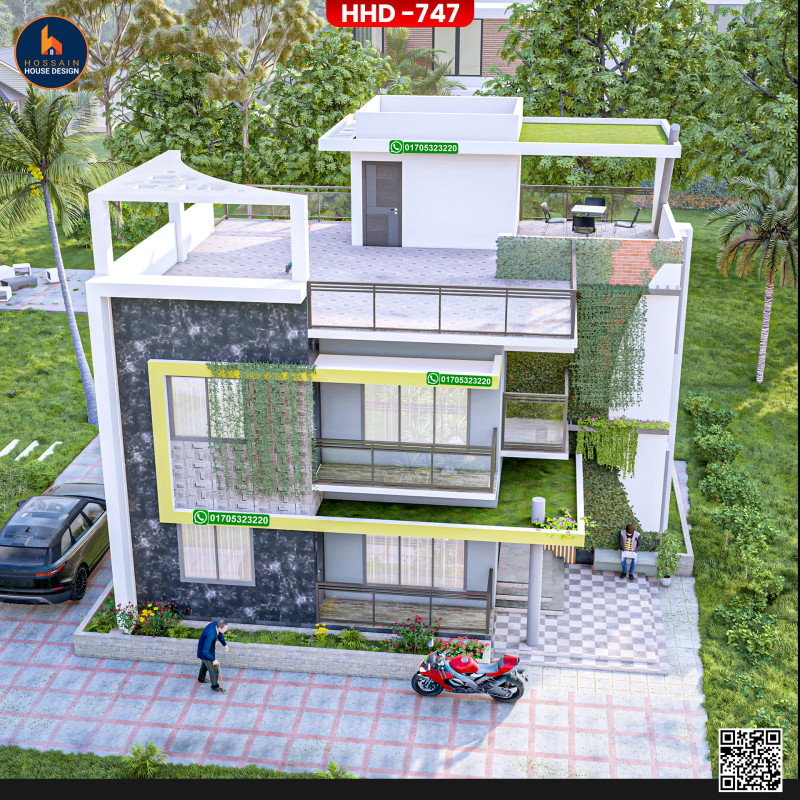 HHD 747 – Duplex House Design in Faridgonj, Chandpur | RCC Home Design ...